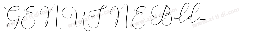 GENUINE Bold字体转换